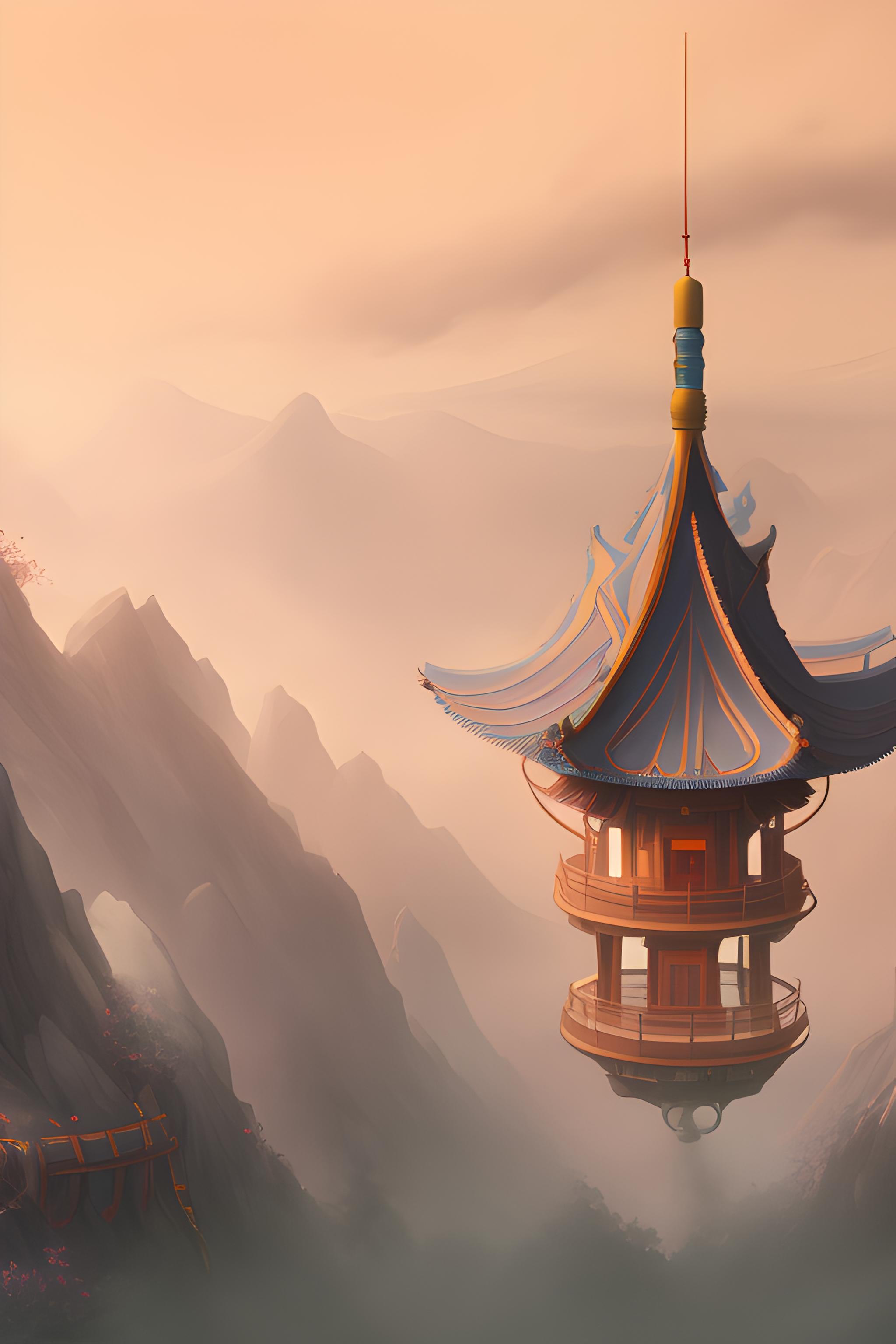 손을 모아 기도하는 수녀 그림자,
주황색 파란색이 섞인 노을같은 배경